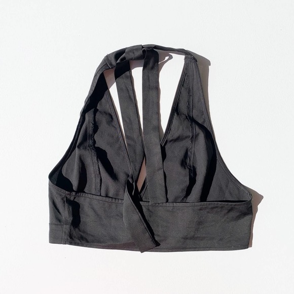 Shein Button Front Plunging Halter Top with Matching Pants Size M, Black - Picture 5 of 15